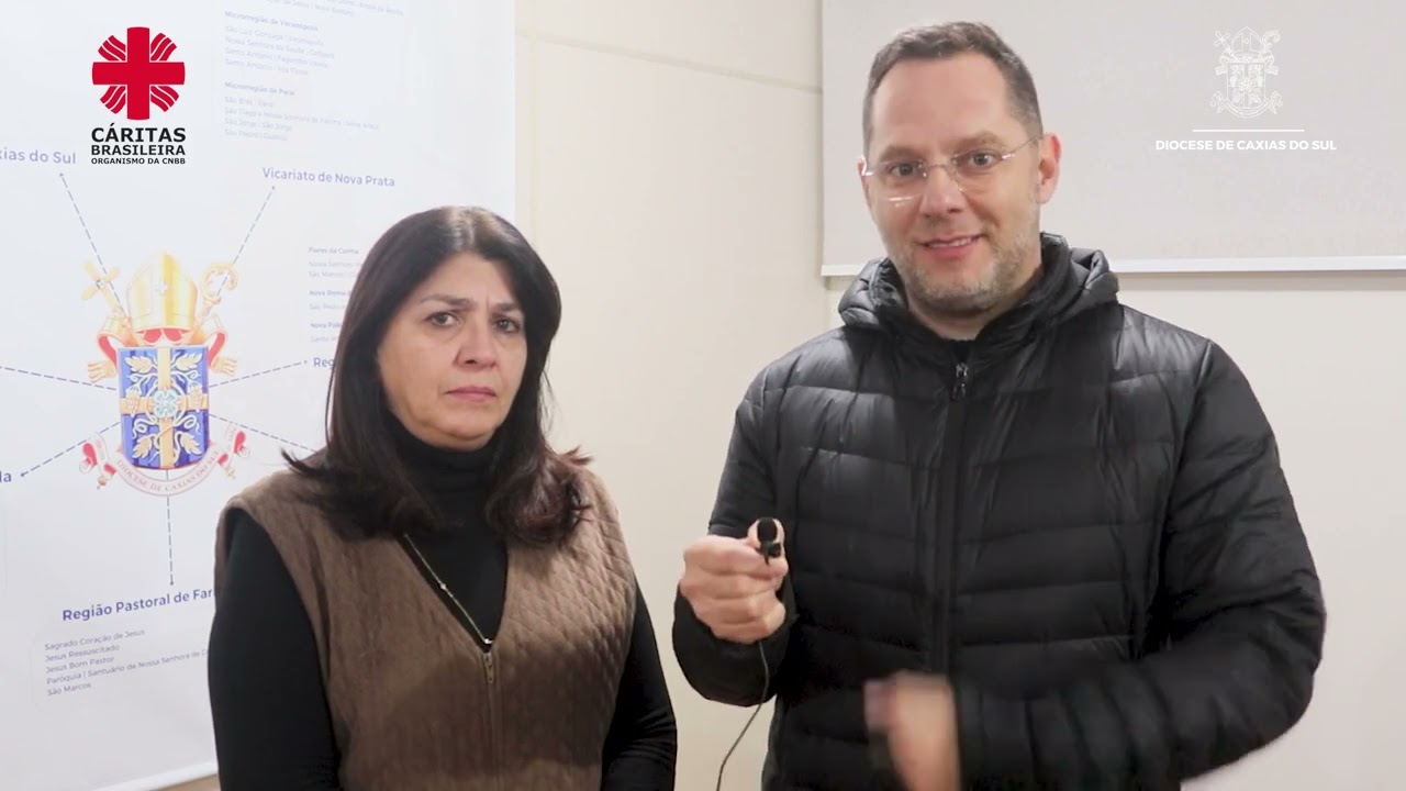 Pe. Leonardo Inácio Pereira e Loiva Menezes convidam para o Voluntariado Cáritas