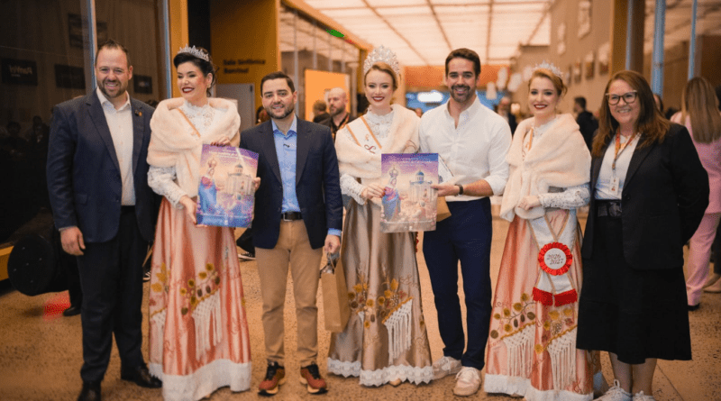 Comitiva de Farroupilha realiza convite ao Governador Eduardo Leite e Vice-Governador Gabriel Souza para a abertura do 22º Entrai e para a 147º Romaria de Nossa Senhora de Caravaggio