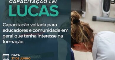 Prefeitura promove nova capacitação da Lei Lucas com vagas abertas para a comunidade no próximo dia 27 Prefeitura promove nova capacitação da Lei Lucas com vagas abertas para a comunidade no próximo dia 27