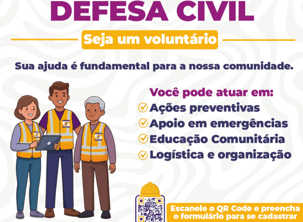 Inscrições para Cadastro de Voluntários da Defesa Civil seguem abertas em Farroupilha Inscrições para Cadastro de Voluntários da Defesa Civil seguem abertas em Farroupilha