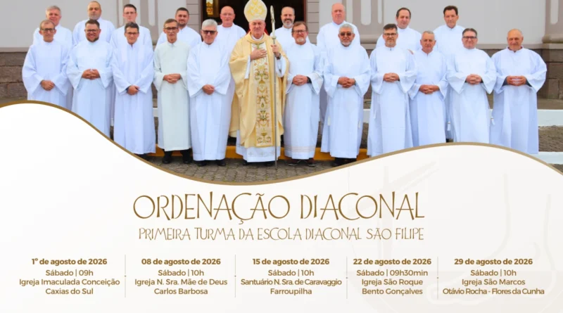 Diocese de Caxias do Sul se prepara para a ordenação da primeira turma de candidatos da Escola Diaconal São Filipe