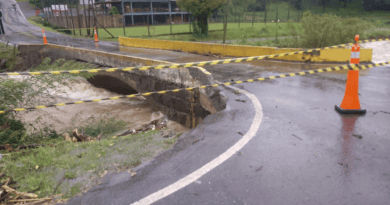 Pontilhão na Estrada Luiz Victório Galafassi é interditado após avaliação Pontilhão na Estrada Luiz Victório Galafassi é interditado após avaliação